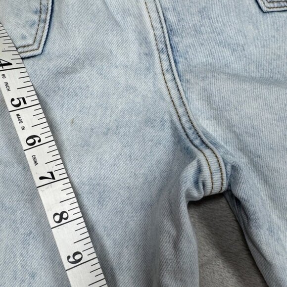 Sandro Paris 100% Cotton Wide Leg High Rise Ankle Very Light Blue Jeans 40 US 8 - Picture 2 of 16